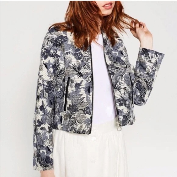 Zara Jackets & Blazers - Zara Floral Tapestry Bomber Jacket